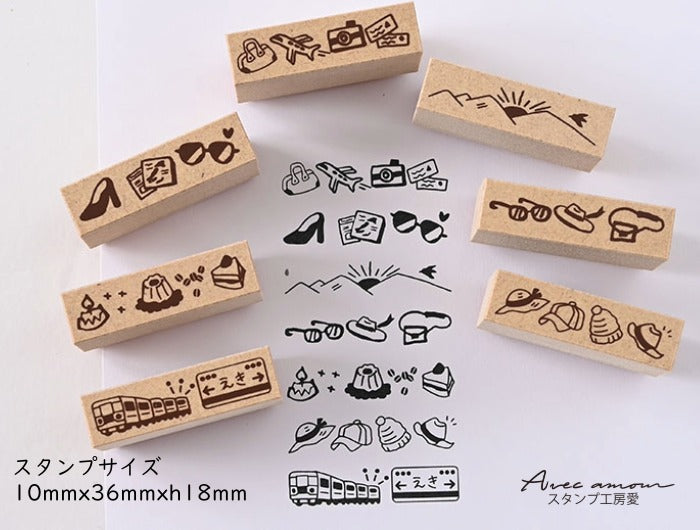 BOR7-03 ボーダースタンプ 7本セットーおでかけ-