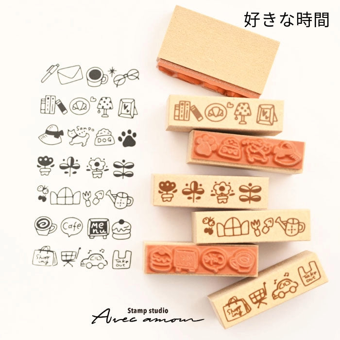 BOR-04 ボーダースタンプ 7本セットー好きな時間-