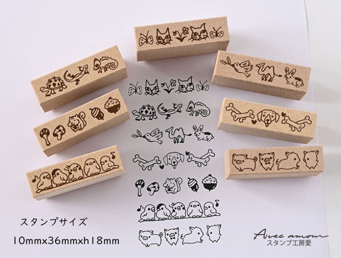 BOR7-07 ボーダースタンプ 7本セットー動物-