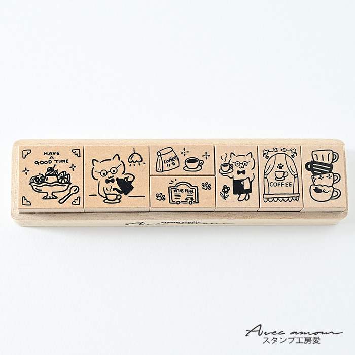 DKS-02 スタンプセット -カフェねこマスター-