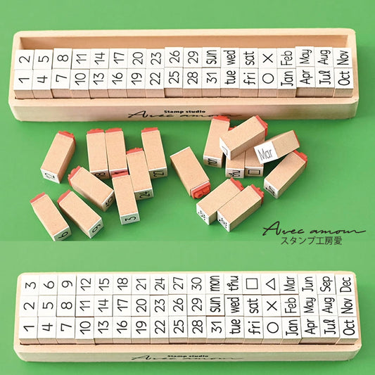 K10-09 文字スタンプセット 手帳用