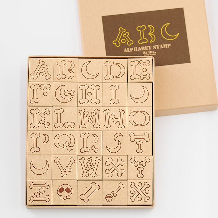 K8-07 アルファベットスタンプ ガイコツ
