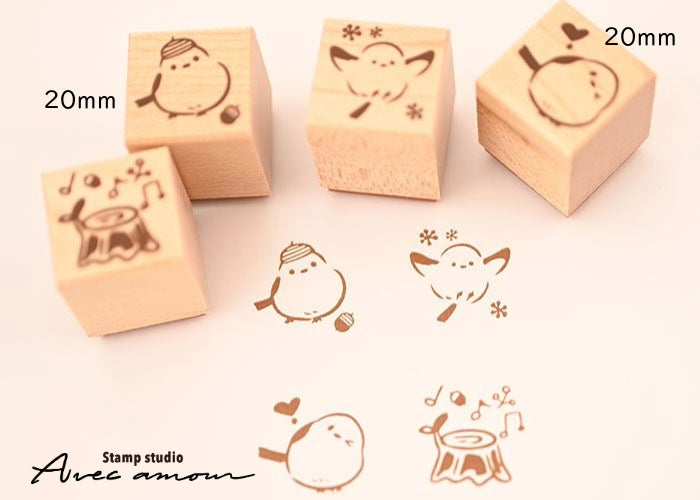 PES-02 ぷちすたんぷセット4個セット Petit Stamp もっとシマエナガ