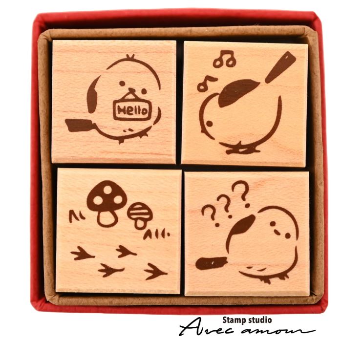 PES-03 ぷちすたんぷセット4個セット Petit Stamp もっとシマエナガ
