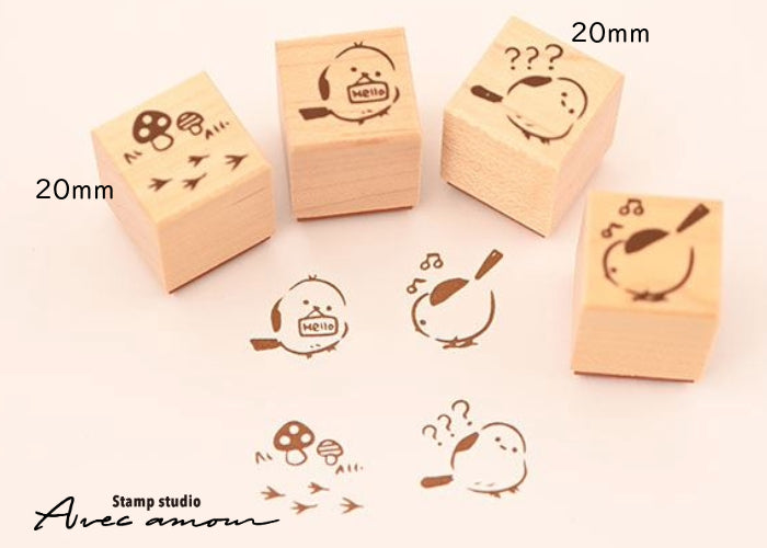 PES-03 ぷちすたんぷセット4個セット Petit Stamp もっとシマエナガ