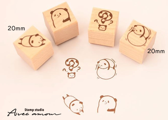 PES-05 ぷちすたんぷセット4個セット Petit Stamp ゆるだるパンダ