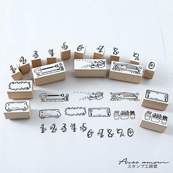 sumi-02 スタンプセット ネコとガーデニング