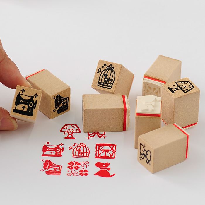 WMM-02 レトロ和モダンスタンプ 昭和ノスタルジィ スタンプ8本セット