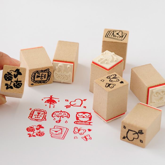 WMM-04 レトロ和モダンスタンプ フェアレディ スタンプ8本セット