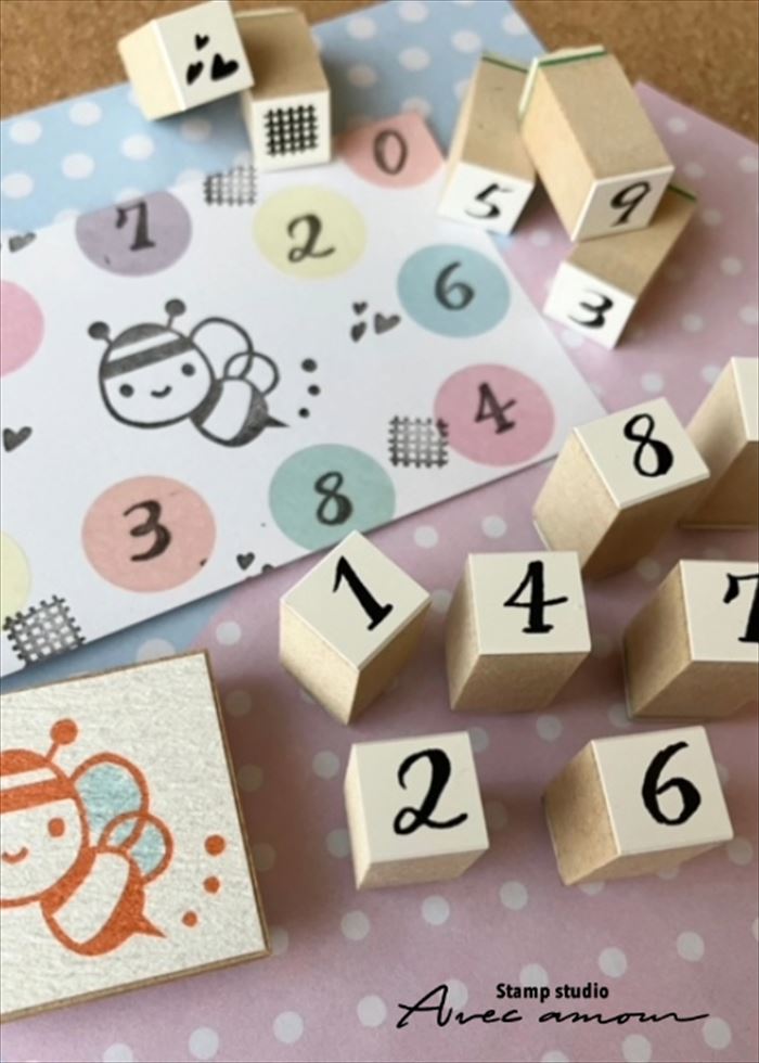 YSJ-02 Petit Numbers Stamp ぷちナンバーすたんぷ ゴム印