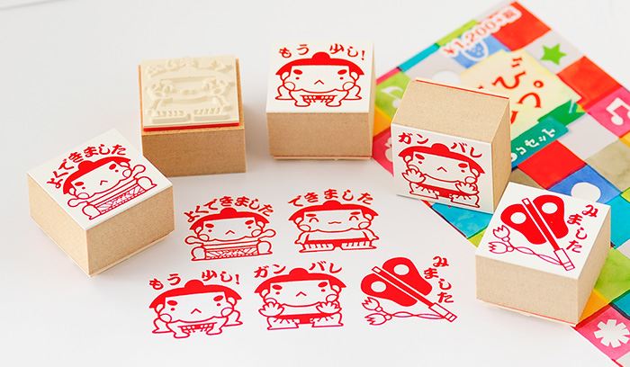 Q3-09 ごほうび評価印5個セット 【よくできました できました もう少し! ガンバレ みました】