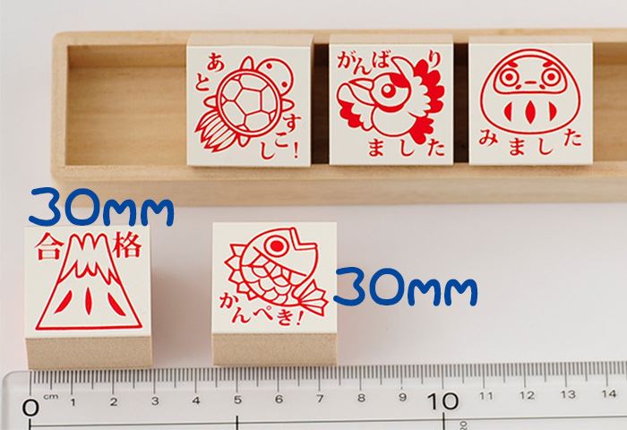 Q3-11 ごほうび評価印5個セット 【合格 かんぺき あとすこし!がんばりました みました】