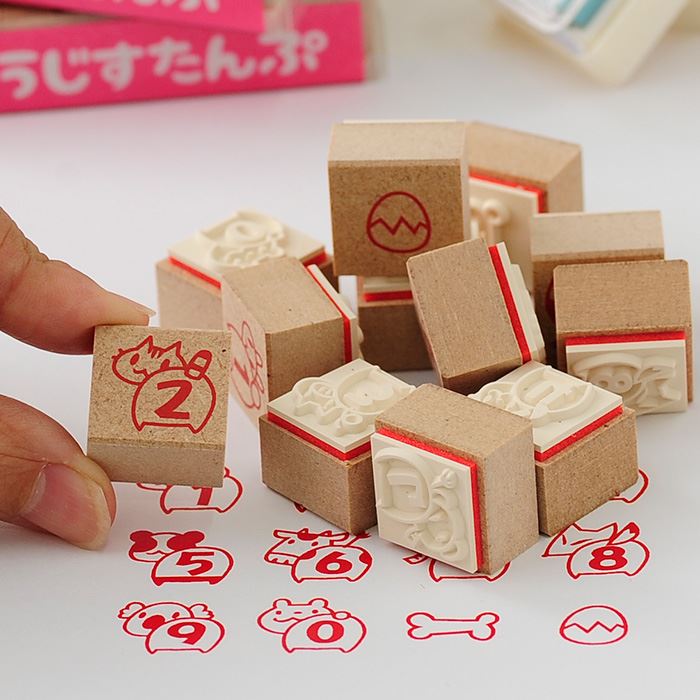 SUJ-02 すうじスタンプセット ゴム印