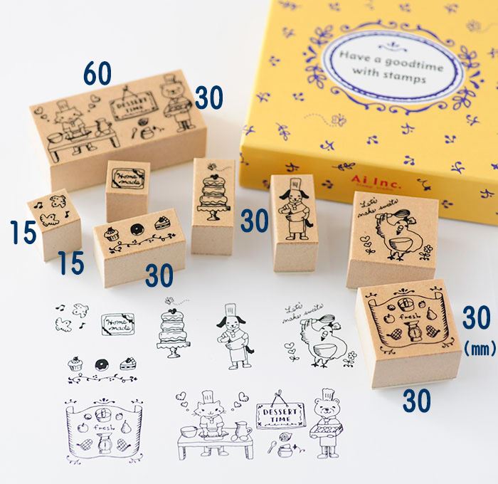 BKS-02 どうぶつスタンプセット ゴム印