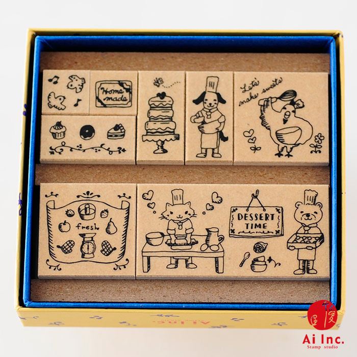 BKS-02 どうぶつスタンプセット ゴム印