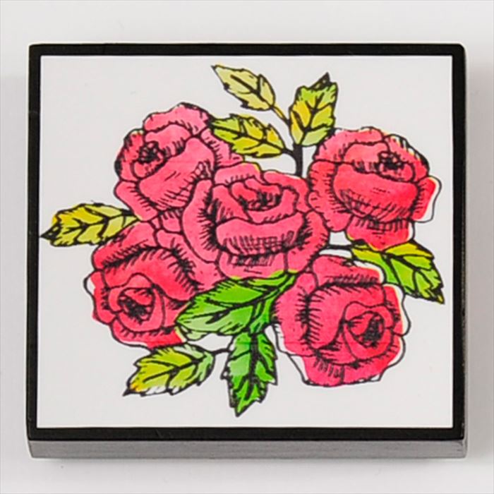FR-02 Blooming STAMP 赤いバラ ゴム印