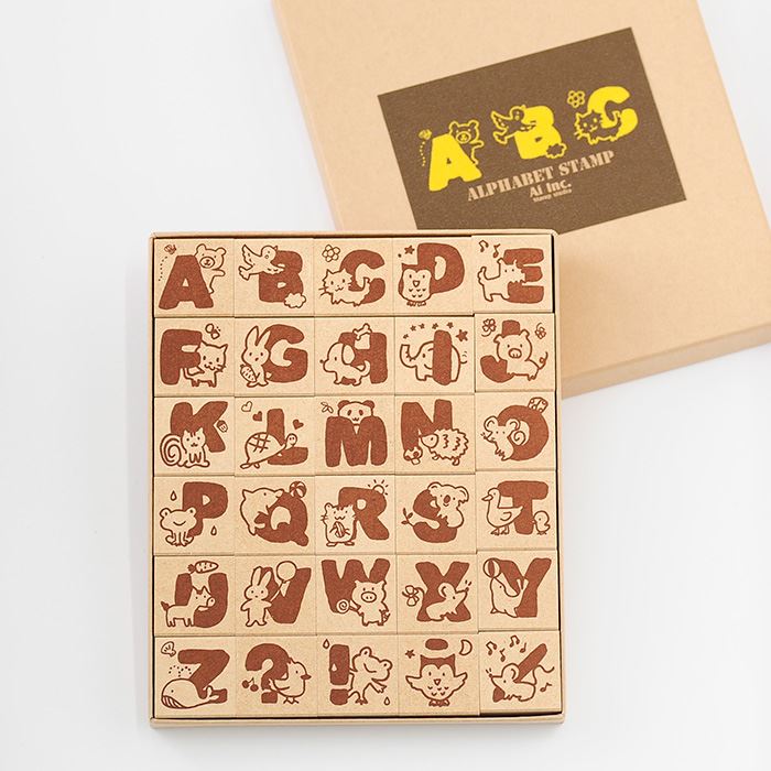 K8-01 アルファベットスタンプ 動物