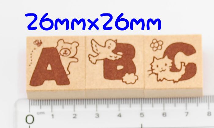 K8-01 アルファベットスタンプ 動物