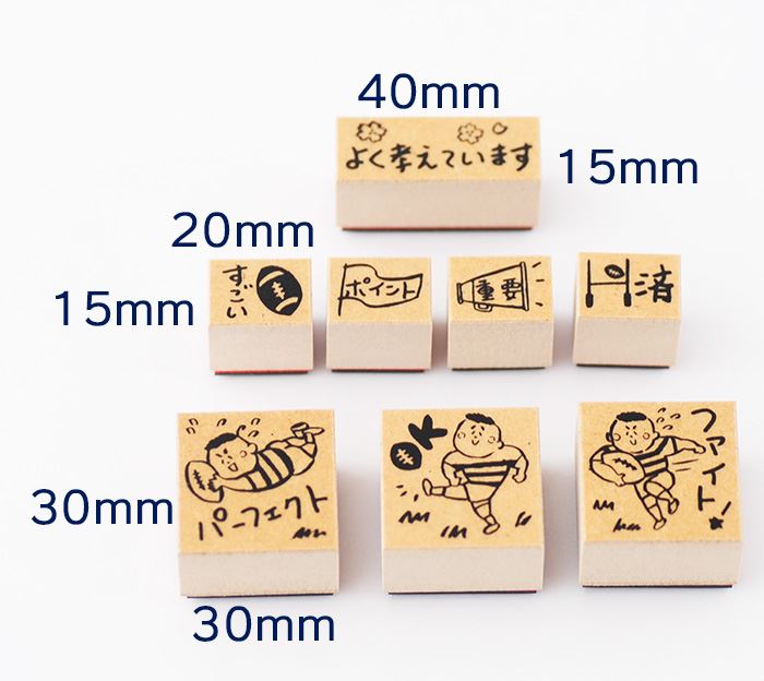 Q10-01 ティーチャースタンプ8本セット 木製ケース入り