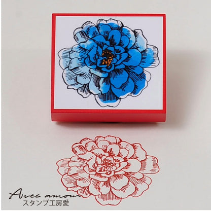 FR-01 Blooming STAMP ブルーダリア  ゴム印