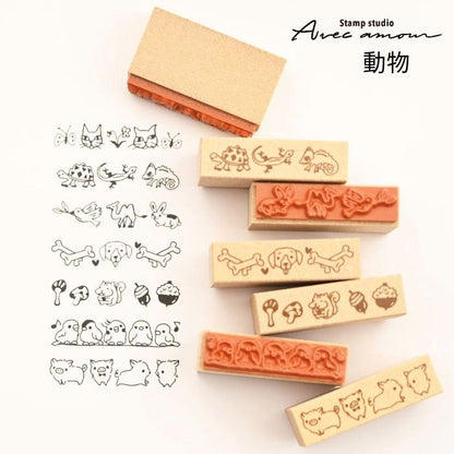 BOR-07  ボーダースタンプ　7本セットｰ動物-