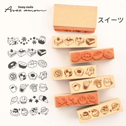 BOR-10  ボーダースタンプ　7本セットｰスイーツ-