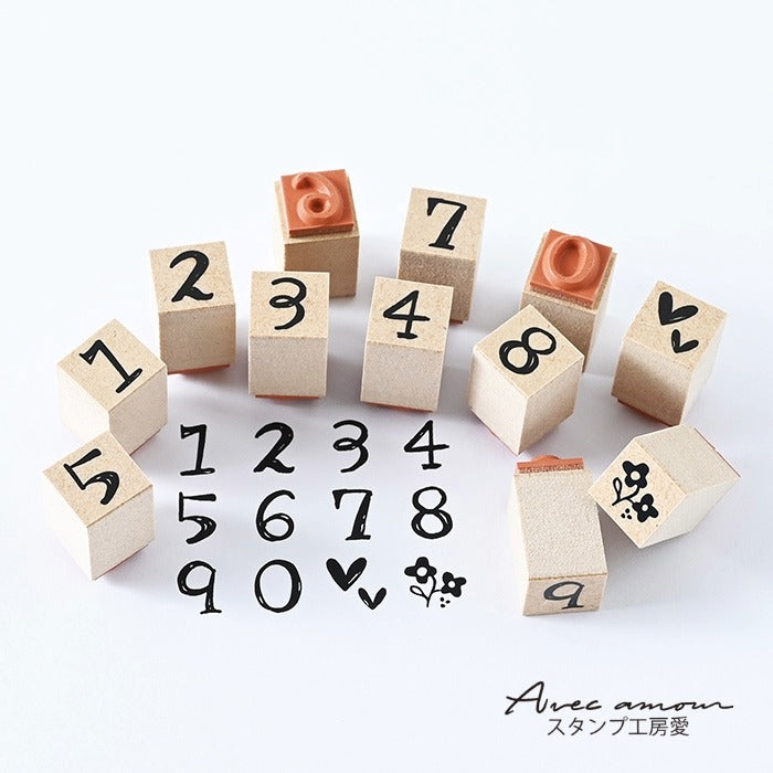 BN-01　Petit Numbers Stamp　ぷちナンバーすたんぷ　ゴム印