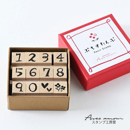 BN-01　Petit Numbers Stamp　ぷちナンバーすたんぷ　ゴム印