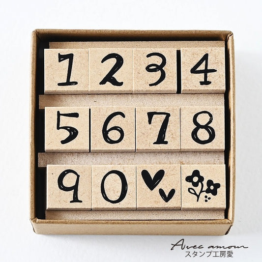BN-01　Petit Numbers Stamp　ぷちナンバーすたんぷ　ゴム印