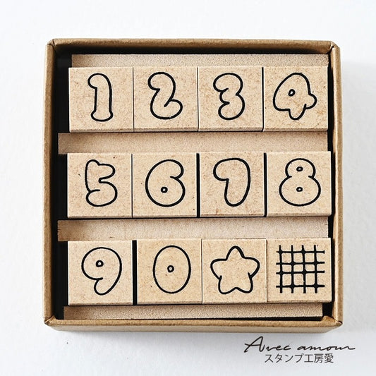 BN-02　Petit Numbers Stamp　ぷちナンバーすたんぷ　ゴム印
