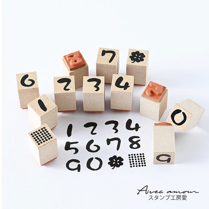 BN-03　Petit Numbers Stamp　ぷちナンバーすたんぷ　ゴム印