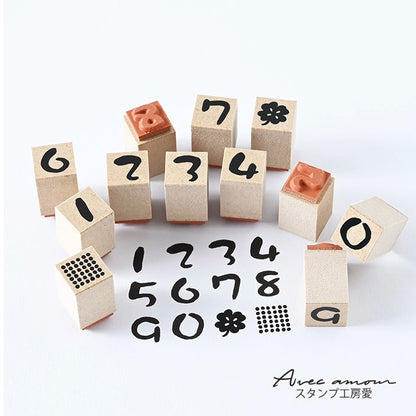 BN-03　Petit Numbers Stamp　ぷちナンバーすたんぷ　ゴム印