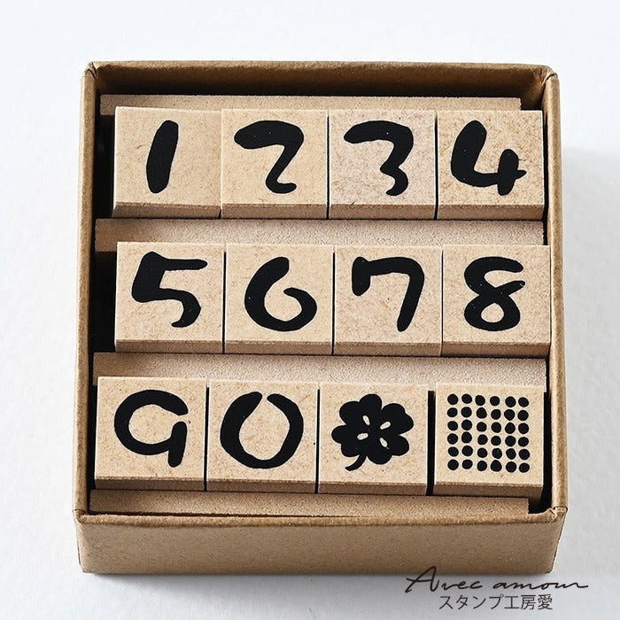 BN-03　Petit Numbers Stamp　ぷちナンバーすたんぷ　ゴム印