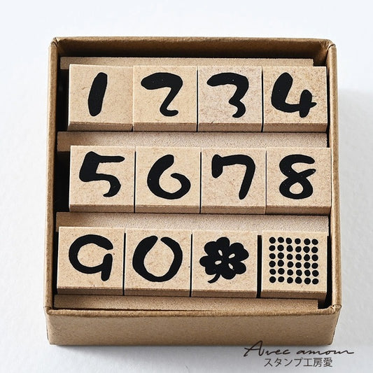 BN-03　Petit Numbers Stamp　ぷちナンバーすたんぷ　ゴム印