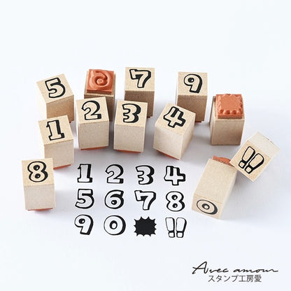 BN-04　Petit Numbers Stamp　ぷちナンバーすたんぷ　ゴム印