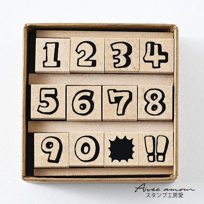 BN-04　Petit Numbers Stamp　ぷちナンバーすたんぷ　ゴム印