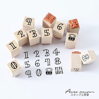 BN-05　Petit Numbers Stamp　ぷちナンバーすたんぷ　ゴム印
