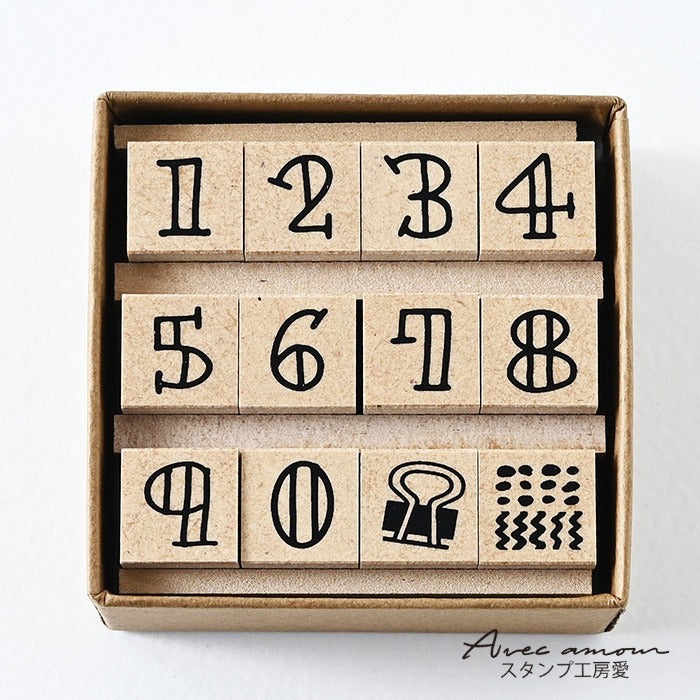 BN-05　Petit Numbers Stamp　ぷちナンバーすたんぷ　ゴム印