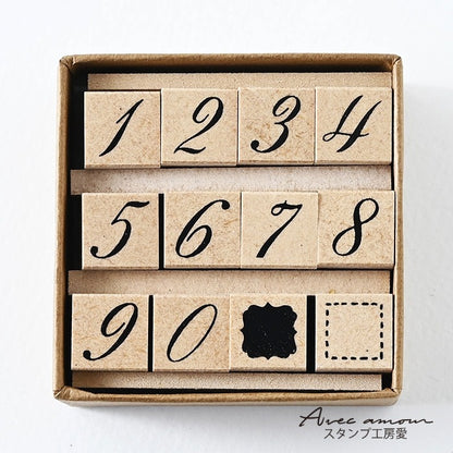 BN-06　Petit Numbers Stamp　ぷちナンバーすたんぷ　ゴム印