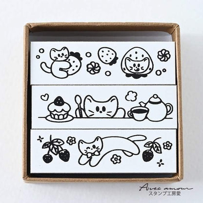 BOR3-07  ボーダースタンプ３個セット