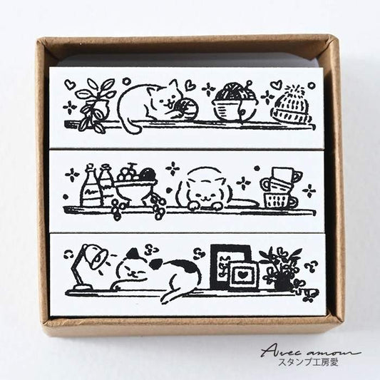 BOR3-08  ボーダースタンプ３個セット