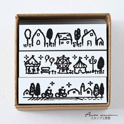 BOR3-11  ボーダースタンプ３個セット