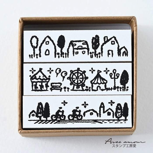 BOR3-11  ボーダースタンプ３個セット