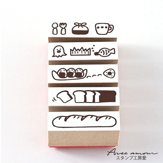 BOR5-01   ラインデコスタンプ　お弁当＆パン