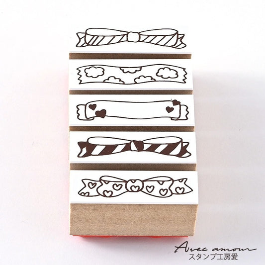 BOR5-04   ラインデコスタンプ　リボン帯