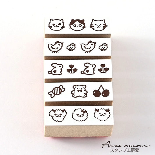 BOR5-05   ラインデコスタンプ　どうぶつ