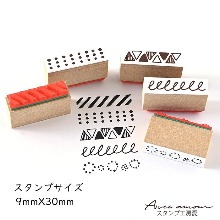 BOR5-06   ラインデコスタンプ　総柄