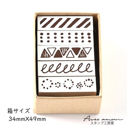 BOR5-06   ラインデコスタンプ　総柄