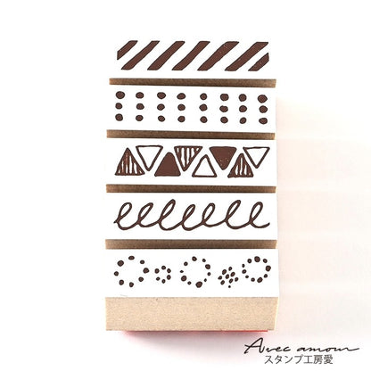 BOR5-06   ラインデコスタンプ　総柄