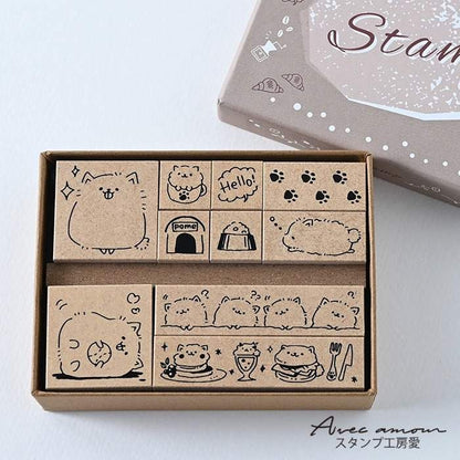 CKS-05   ポメラニアンのいる生活スタンプセット ゴム印